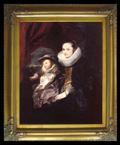 Anthony Van Dyck Portrait of a Woman and Child